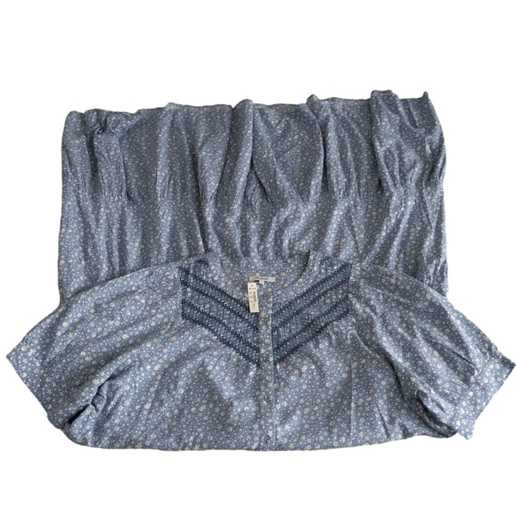 Madewell Dresses & Skirts - NWT Madewell 2X Plus Embroidered Puff Sleeve Midi Dress in Cottage Carden